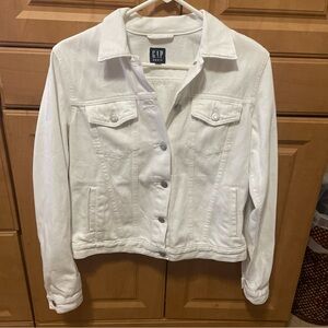 GAP Women's Classic White Jean Jacket